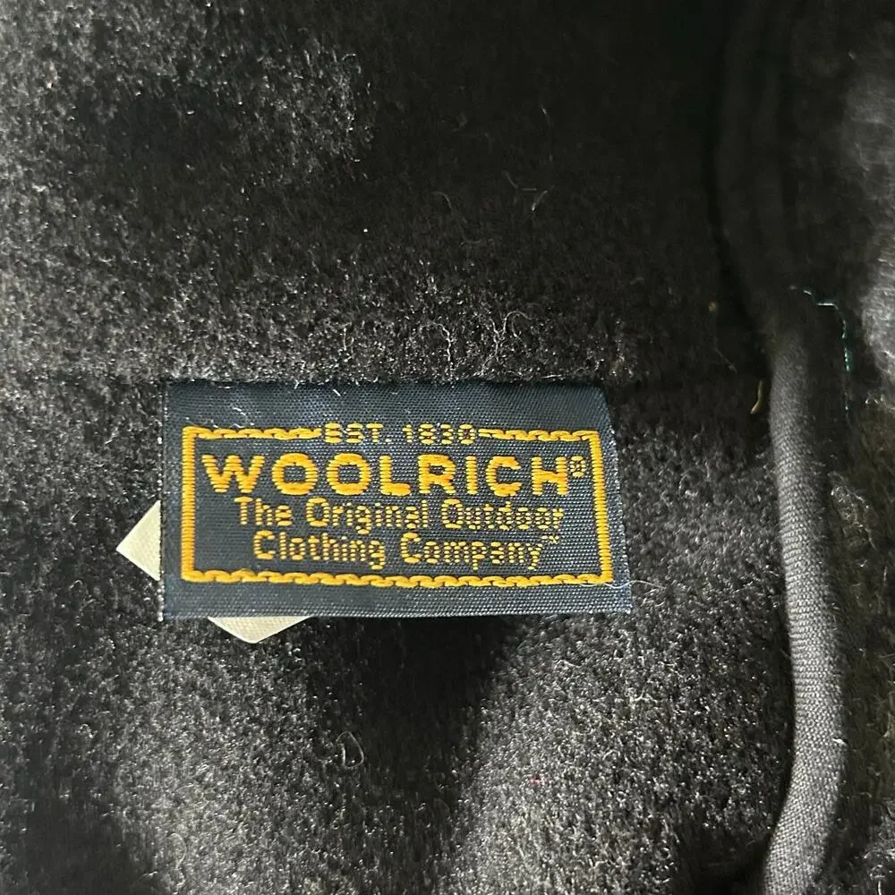 Vintage Woolrich Wool Cloche Hat Embroidered Boho Winter 90sY2K Artsy Black